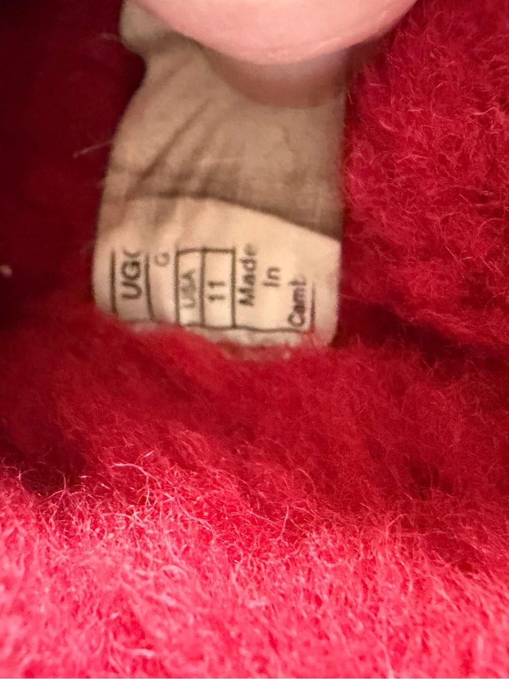 UGG Red Kids Tasman Slipper Slides size 11